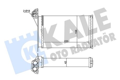 KALE BMW Радиатор отопления 3 E30 83- Kale oto radyator 352045