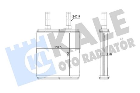 Радиатор отопителя Hyundai Getz Kale oto radyator 352110