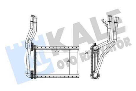 Радиатор отопителя Suzuki Swift (05-), SX4 (06-) Kale oto radyator 352140