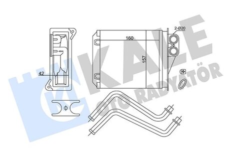 KALE DB Радиатор отопления Sprinter 06-,VW Crafter 06- Kale oto radyator 352175