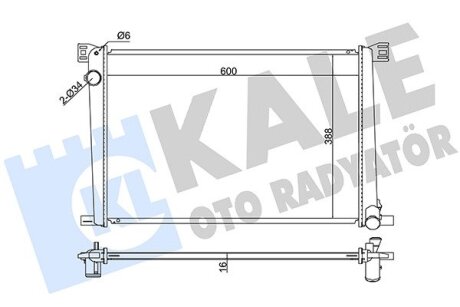 KALE BMW Радиатор охлаждения Mini Cooper,One,Clubman,Countryman 1.5/1.6 06- Kale oto radyator 352570
