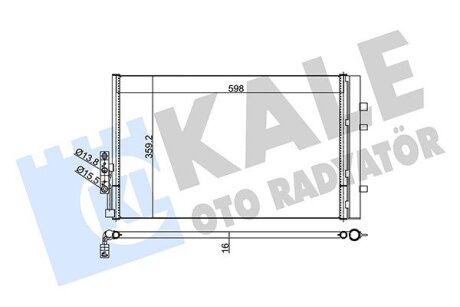 KALE BMW Радиатор кондиционера с осушителем X3 F25,X4 F26 12- Kale oto radyator 352610