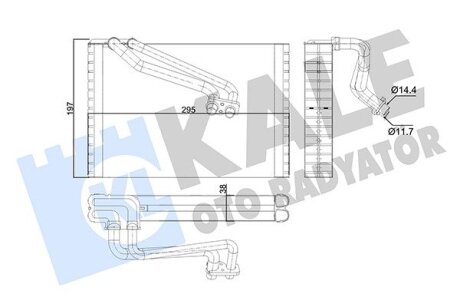 KALE OPEL Испаритель Corsa D,Fiat Grande Punto,Punto Kale oto radyator 352975