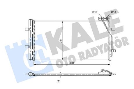 Радиатор кондиционера Audi Q3 Condenser Kale oto radyator 353085