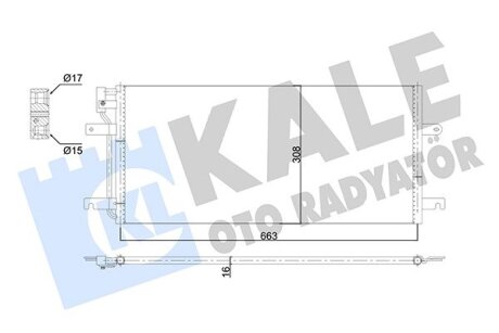 KALE VW Радиатор кондиционера T4 90- Kale oto radyator 353140