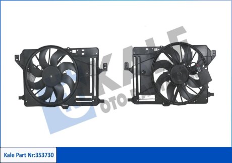 KALE FORD Вентилятор радиатора C-Max,Focus III 1.5/1.6TDCi 10- Kale oto radyator 353730