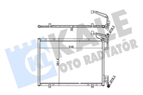 KALE FORD Радиатор кондиционера B-Max,Fiesta VI,Transit Courier 12- Kale oto radyator 353870