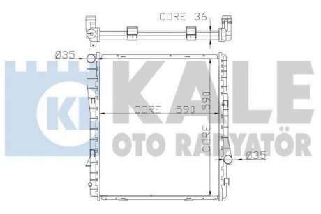 KALE BMW Радиатор охлаждения X5 E53 3.0d/4.4/4.8 Kale oto radyator 354200