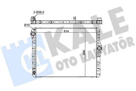 KALE BMW Радиатор охлаждения 5 F10 523/528/530i,7 F01 3.0 Kale oto radyator 354235 (фото 1)