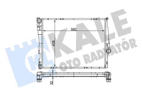 KALE BMW Радиатор охлаждения 3 E46 1.6/3.0 Kale oto radyator 354400