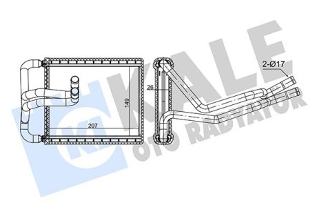 Радіатор обігрівача Hyundai Tucson Kale oto radyator 355175 (фото 1)