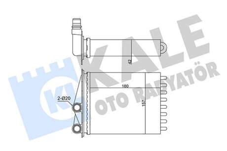 Радіатор отопителя Renault Trafic II Kale oto radyator 355215