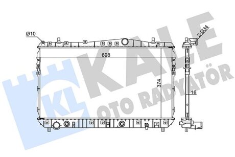 KALE CHEVROLET Радиатор охлаждения Tacuma 1.6/2.0 Kale oto radyator 355400