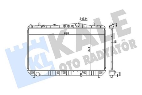 KALE CHEVROLET Радиатор охлаждения Tacuma 1.6/2.0 Kale oto radyator 355500