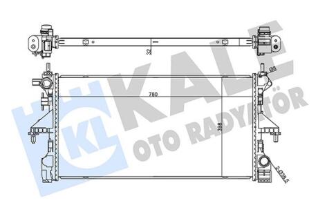 Радиатор охлаждения двигателя (паяный) Citroen Jumper (06-)/Peugeot Boxer (06-)/ Kale oto radyator 355505