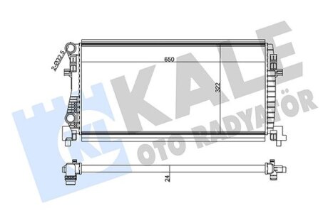 Радіатор охолодження Audi A3, Q2 - Seat Leon, Leon St - Skoda Octavia Iii Kale oto radyator 355555 (фото 1)