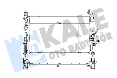 KALE OPEL Радиатор охлаждения Corsa E 1.2/1.4 14- Kale oto radyator 355560