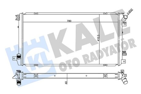 Радиатор охлаждения Nissan Interstar, Opel Movano, Renault Master II Kale oto radyator 355575