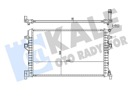 Радиатор охлаждения Audi A3, Q2 - Seat Ateca, Leon, Leon Sc, Leon St - Skoda Kodiaq Kale oto radyator 355615
