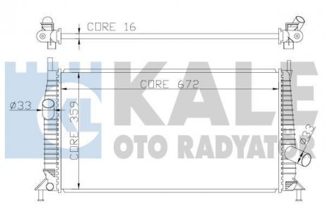 KALE VOLVO Радиатор охлаждения C30/70,S40 II,V50,Ford C-Max,Focus II,Mazda 3 1.3/2.0 03- Kale oto radyator 356300 (фото 1)