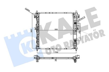 Радиатор охлаждения Ssangyong Actyon I, Kyron Radiator Kale oto radyator 356325