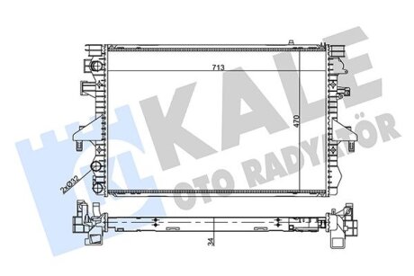 Радіатор охолодження Volkswagen MultIVan V, Transporter V Kale oto radyator 356940