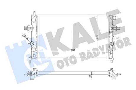 Радіатор охолодження Opel Astra G, Zafira A Kale oto radyator 356965 (фото 1)