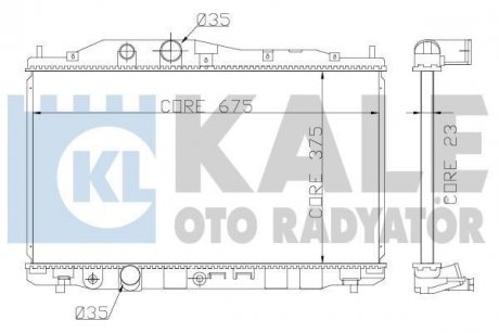 Радіатор охолодження Honda Civic VIII Kale oto radyator 357200