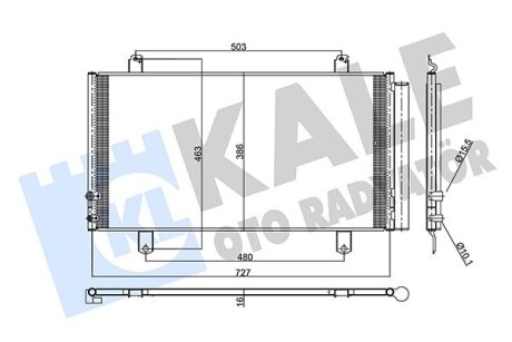 Радиатор кондиционера Toyota Camry (XV50) (11-) Kale oto radyator 357370