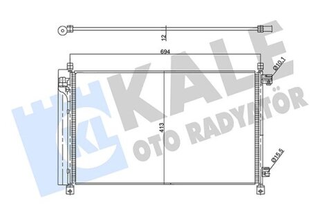 Радиатор кондиционера Nissan X-Trail Kale oto radyator 357890