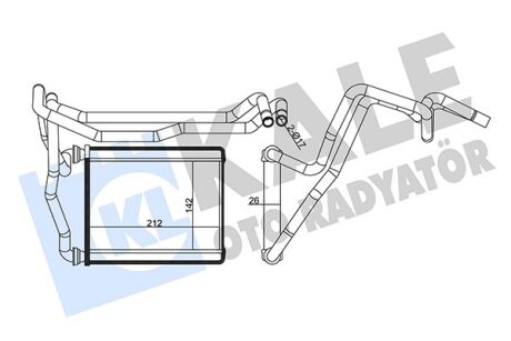 Радіатор обігрівача Toyota Rav 4 II (00-) Kale oto radyator 358580
