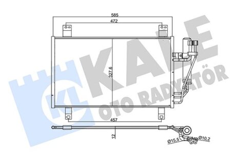 Радіатор кондиціонера Mazda 2, CX3 Kale oto radyator 358735