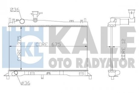 Радіатор охолодження Mazda 6 Kale oto radyator 360100