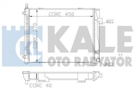 KALE DB Радиатор охлаждения W124 2.8/3.6 85- Kale oto radyator 361900