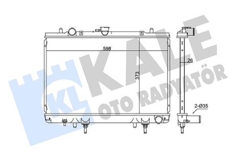 Радіатор охолодження Mitsubishi L 200 Kale oto radyator 362200