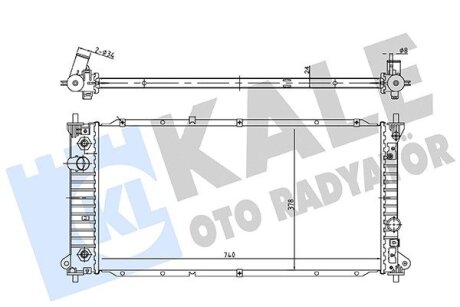 Радиатор охлаждения двигателя (паяный) SsangYong Actyon II, Korando (10-) АКПП (Kale oto radyator 362350