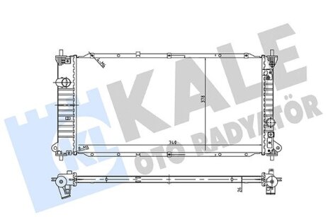Радиатор охлаждения двигателя (паяный) SsangYong Actyon II, Korando (10-) МКПП (Kale oto radyator 362355