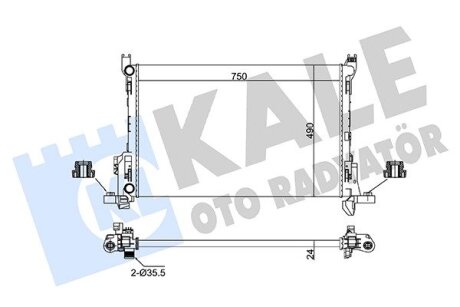 Радиатор охлаждения двигателя Renault Trafic III (14-)/Opel Vivaro (14-)/Fiat Ta Kale oto radyator 363085