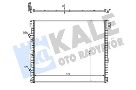 Радиатор охлаждения (дополнительный) VW Crafter (16-)/MAN TGE (17-) 2.0TDi (3635 Kale oto radyator 363585