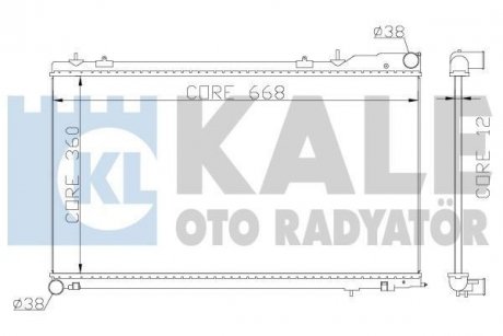 KALE SUBARU Радиатор охлаждения Forester 2.0/2.5 02- Kale oto radyator 364900