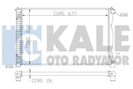 KALE VW Радиатор охлаждения Audi A6 2.7/3.0TDI 04- Kale oto radyator 367800