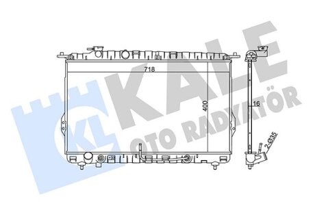 Радіатор охолодження Hyundai Sonata IV, Xg Kale oto radyator 369300