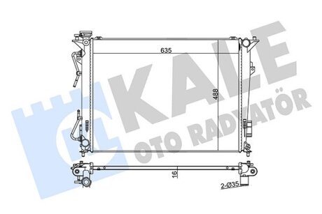 Радіатор охолодження Hyundai Grandeur, Sonata V, Kia Magentis Kale oto radyator 369800