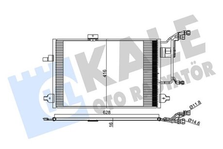 KALE VW Радиатор кондиционера Audi A6 97- Kale oto radyator 375500