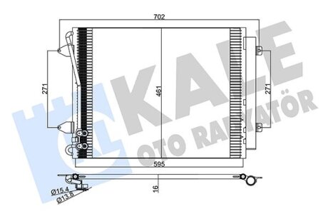 Радиатор кондиционера Volkswagen CC, Passat, Passat Alltrack Kale oto radyator 376100