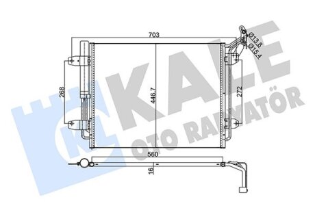 Радиатор кондиционера Volkswagen Tiguan Kale oto radyator 376200