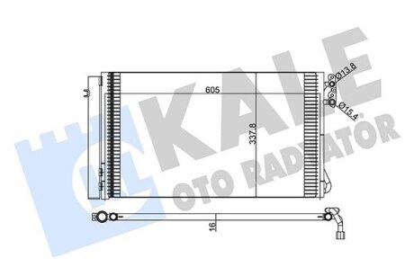 KALE BMW Радиатор кондиционера 1E81/87,3 E90,X1 E84 Kale oto radyator 376700