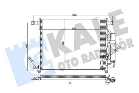 Радиатор кондиционера Авео / Т200 (02-) Kale oto radyator 377000