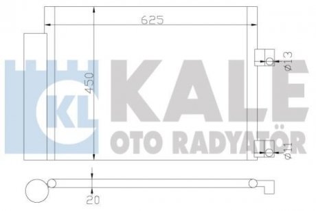 KALE CITROEN Радиатор кондиционера C8,Jumpy,Fiat Ulysse,Peugeot 807,Expert 02- Kale oto radyator 377300