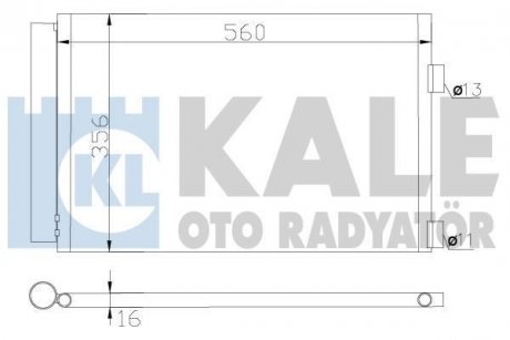 Радіатор кондиціонера Citroen Belingo, C4, C4 I, C4 Picasso I Kale oto radyator 377900